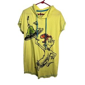 Dr. Seuss Graphic Yellow Hoodie Dress